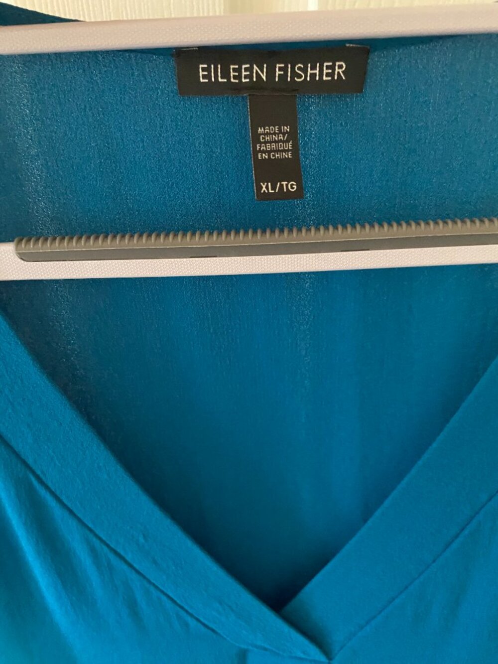Eileen Fisher Turquoise Silk Dress - Picture 2 of 5